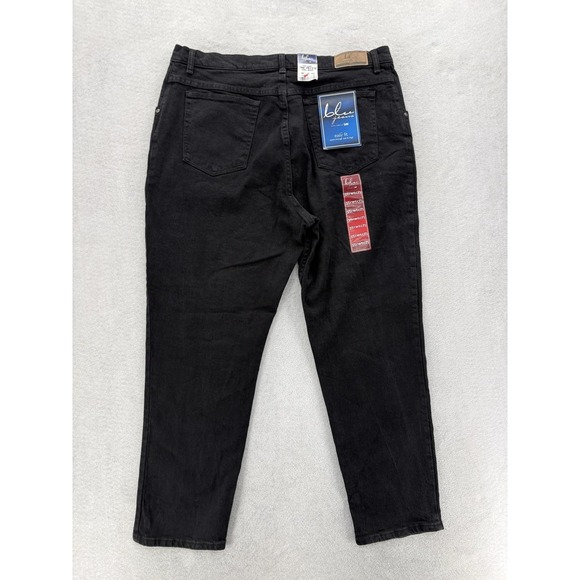 Lee Denim - Vintage Lee Blu Jeans Easy Fit Straight Jeans Womens 18W Petite Black Stretch